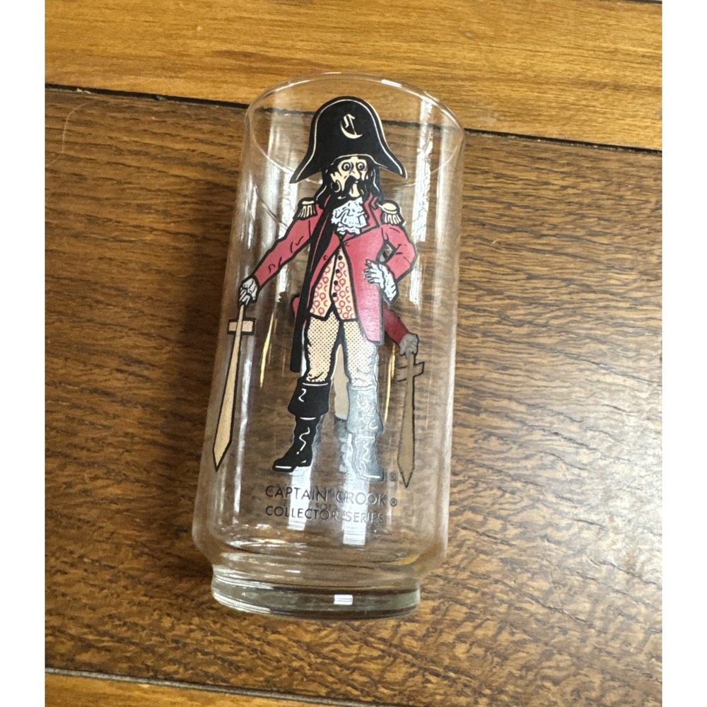 Original Vintage McDonalds Collector Series Captain Crook Drinking Glass 1970s‎